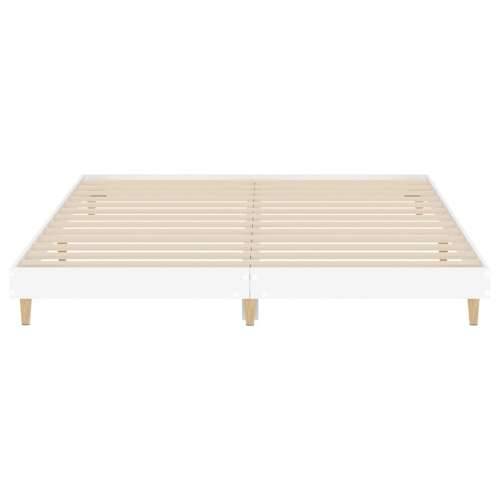 Okvir za krevet bijeli 120 x 200 cm konstruirano drvo Cijena