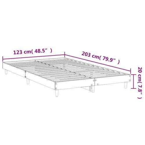 Okvir za krevet bijeli 120 x 200 cm konstruirano drvo - Bijela 120 x 200 cm Cijena