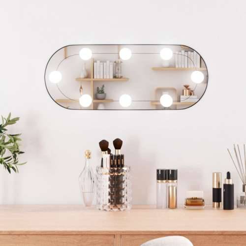 Zidno ogledalo s LED svjetlima 25 x 60 cm stakleno ovalno Cijena