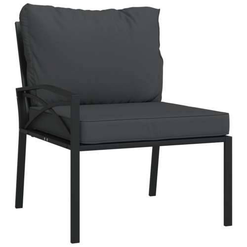 Vrtne stolice sa sivim jastucima 2 kom 62 x 75 x 79 cm čelične - Siva 2 Cijena