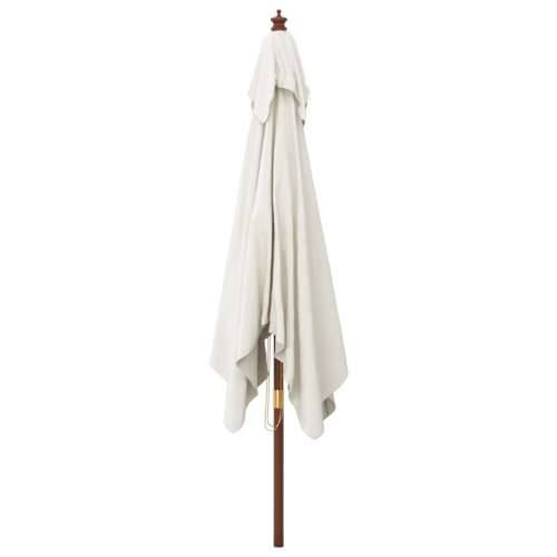 Vrtni suncobran s drvenim stupom boja pijeska 300x300x273 cm - Pijesak 1 Cijena