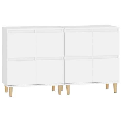 Komode 2 kom bijele 60 x 35 x 70 cm od konstruiranog drva - Bijela 2 Cijena