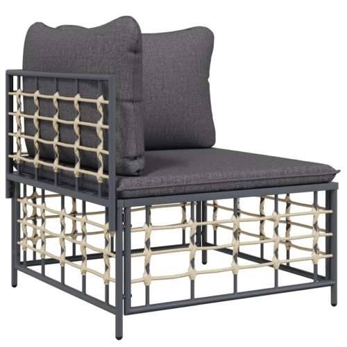 Modularne kutne sofe s jastucima 2 kom od poliratana - 1 Tamno siva Kutna sofa (2 kom) Cijena