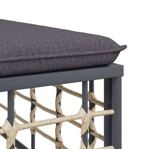 Modularne kutne sofe s jastucima 2 kom od poliratana - 1 Tamno siva Kutna sofa (2 kom) Cijena