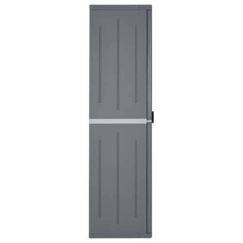 Vrtni ormarić za pohranu sivi 65 x 45 x 172 cm PP ratan - Siva 1 4 police Cijena