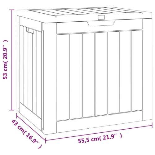 Vrtna kutija za pohranu siva 55,5 x 43 x 53 cm polipropilen - Siva Cijena