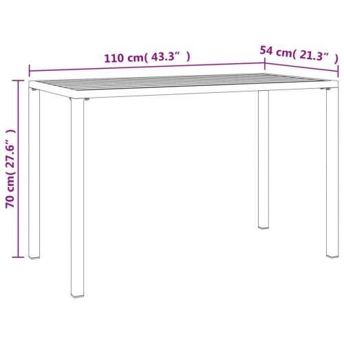 Vrtni stol - Blagovaonski stol antracit 110 x 54 x 70 cm čelični Cijena