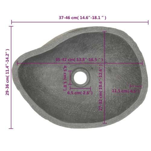 Umivaonik od riječnog kamena ovalni 37 - 46 cm Cijena