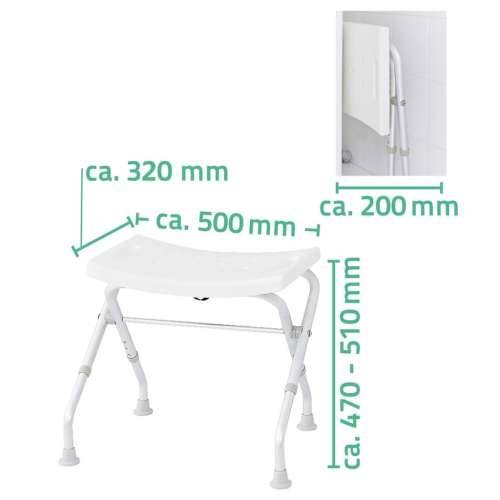 RIDDER sklopivi kupaonski stolac 110 kg bijeli A0050301 Cijena