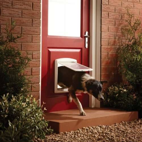 PetSafe dvosmjerna vrata za ljubimce 740 srednja 26,7 x 22,8 cm bijela - Bijela 26.7 x 22.8 cm Cijena