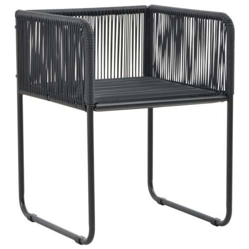 Vrtna garnitura - 5-dijelni vrtni blagovaonski set od PVC ratana crni - Crna Dužina stola 79 cm 4 Cijena