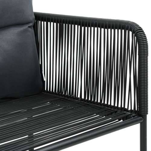Vrtna garnitura - 5-dijelni vrtni blagovaonski set od PVC ratana crni - Crna Dužina stola 79 cm 4 Cijena