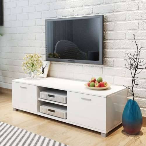 TV ormarić visoki sjaj bijeli 140 x 40,5 x 35 cm Cijena