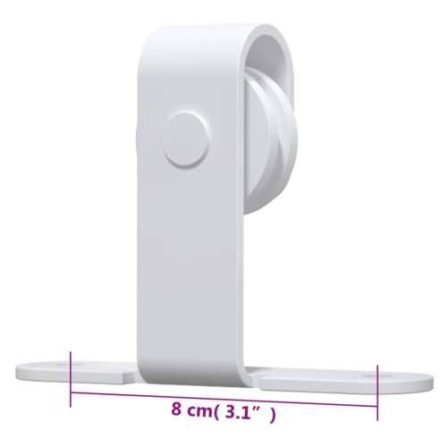 Mini set za klizna vrata ormarića ugljični čelik bijeli 183 cm - Bijela 183 cm 1 Jednokrilna vrata Cijena