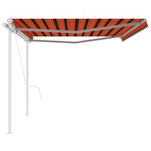 Automatska tenda na uvlačenje 5x3,5 m narančasto-smeđa Cijena