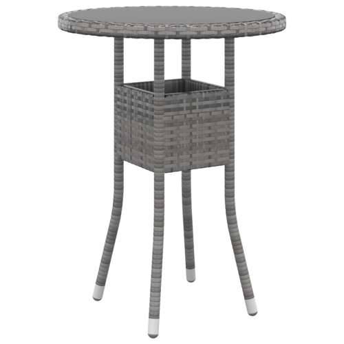 3-dijelni vrtni bistro set od poliratana sivi - Siva Ø 60 cm table 2 Cijena