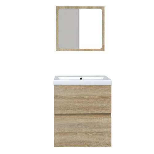 Kupaonski ormarić s Lavabo - Umivaonikom i ogledalom boja hrasta sonome - sonoma hrast 41 x 38.5 x 45 cm 1 Cijena