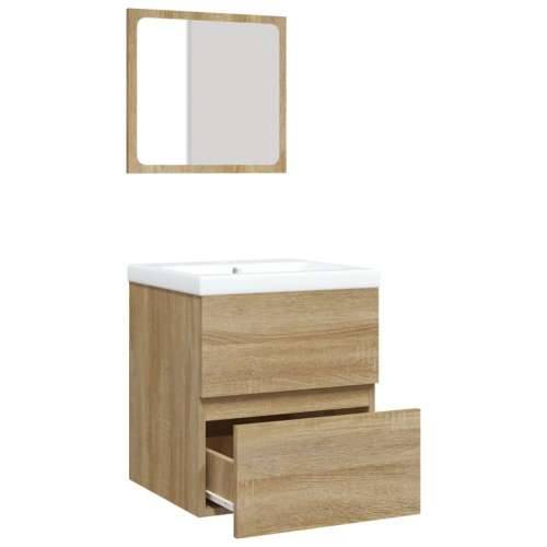 Kupaonski ormarić s Lavabo - Umivaonikom i ogledalom boja hrasta sonome - sonoma hrast 41 x 38.5 x 45 cm 1 Cijena