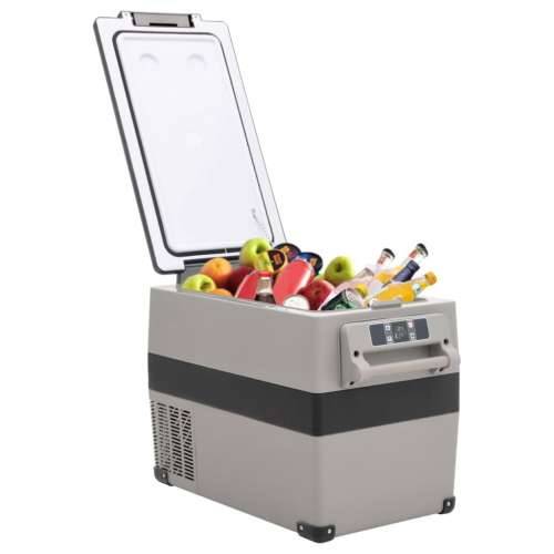 Prijenosni hladnjak s ručkom i adapterom crno-sivi 35 L PP i PE Cijena