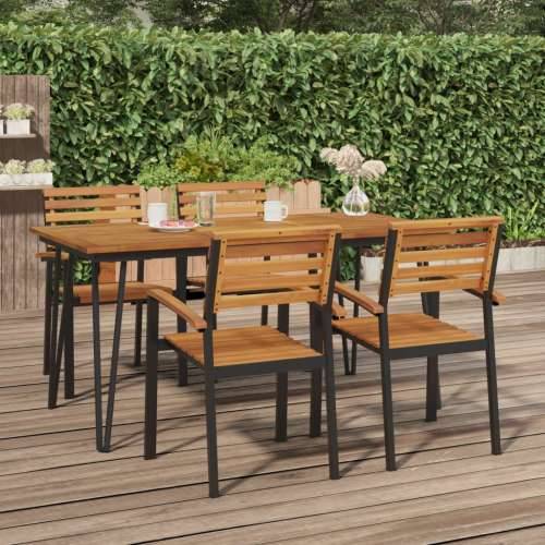 Vrtni stol s U-nogama 160x80x75 cm od masivnog drva bagrema - 160 x 80 x 75 cm 1 Cijena