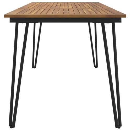 Vrtni stol s U-nogama 160x80x75 cm od masivnog drva bagrema - 160 x 80 x 75 cm 1 Cijena