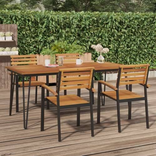Vrtni stol s U-nogama 180x90x75 cm od masivnog drva bagrema - 180 x 90 x 75 cm 1 Cijena