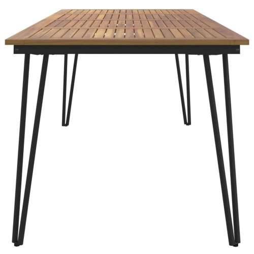 Vrtni stol s U-nogama 180x90x75 cm od masivnog drva bagrema - 180 x 90 x 75 cm 1 Cijena