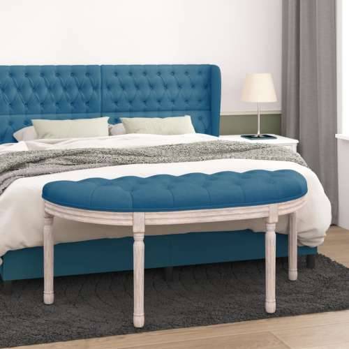 Klupa plava 110,5 x 45 x 49 cm baršunasta - Plava 110.5 x 45 x 49 cm Cijena