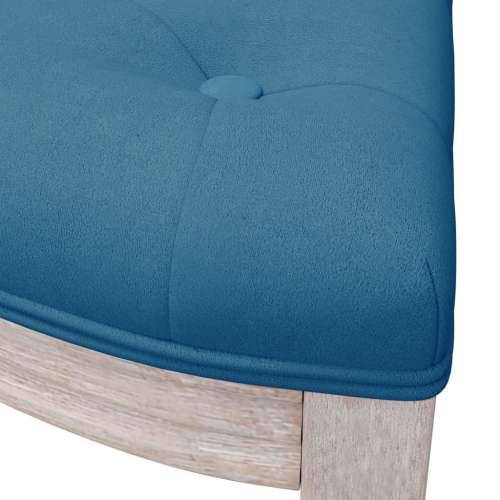 Klupa plava 110,5 x 45 x 49 cm baršunasta - Plava 110.5 x 45 x 49 cm Cijena