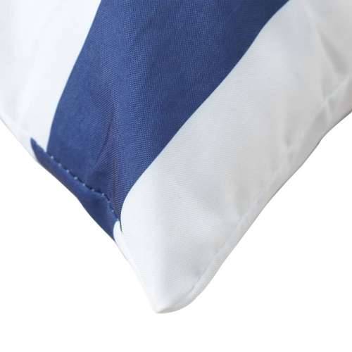 Jastuci za palete 3 kom plavo-bijeli prugasti od tkanine Oxford Cijena