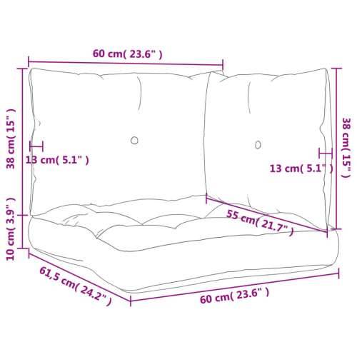 Jastuci za palete 3 kom tirkizna od tkanine Oxford Cijena