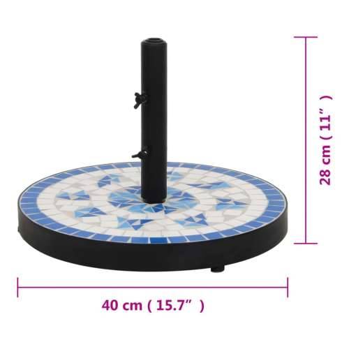 Postolje za suncobran okruglo 12 kg plavo-bijelo - Plava i bijela 1 Okruglo Cijena