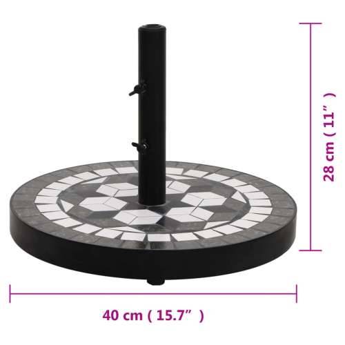 Postolje za suncobran okruglo 12 kg crno-bijeli - Crno-bijelo 1 Okruglo Cijena