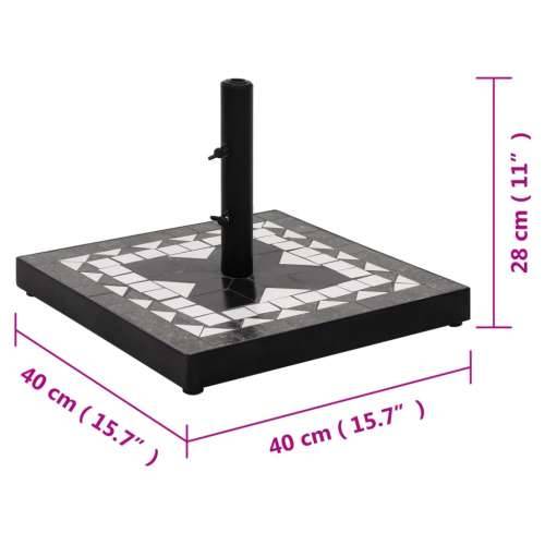 Postolje za suncobran četvrtasto 12 kg crno-bijeli - Crno-bijelo 1 Četvrtasto Cijena