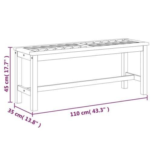 Vrtna klupa 110 cm od masivnog bagremovog drva - 110 x 35 x 45 cm 1 Cijena