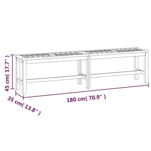 Vrtna klupa 180 cm od masivnog bagremovog drva - 180 x 35 x 45 cm 1 Cijena