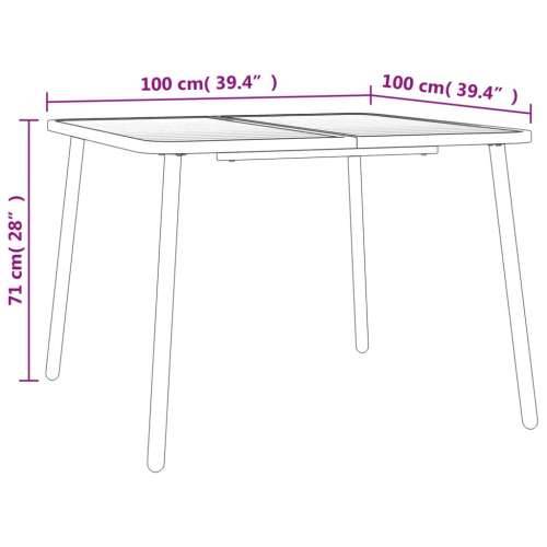 Vrtni stol antracit 100x100x71 cm čelični - 100 x 100 x 71 cm 1 Cijena