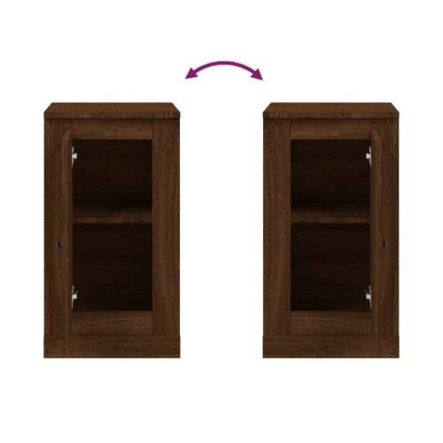 Komoda boja smeđeg hrasta 37,5x35,5x67,5cm konstruirano drvo - Smeđi hrast 1 Cijena