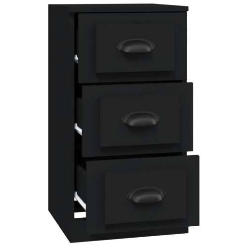 Komoda crna 36x35,5x67,5 cm konstruirano drvo - Crna 1 Cijena