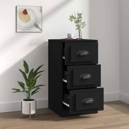 Komoda crna 36x35,5x67,5 cm konstruirano drvo - Crna 1 Cijena