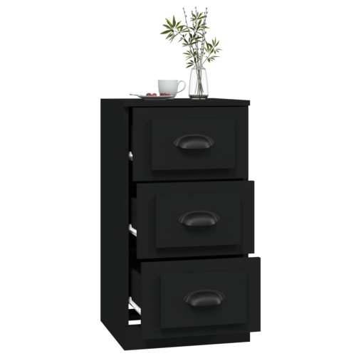 Komoda crna 36x35,5x67,5 cm konstruirano drvo - Crna 1 Cijena