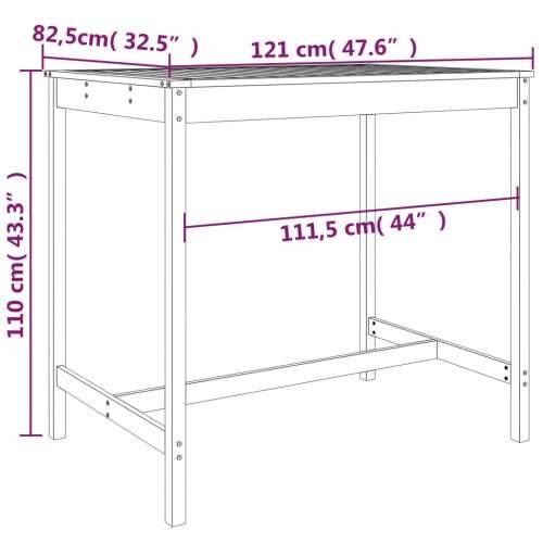 Vrtni stol boja meda 121x82,5x110 cm od masivne borovine Cijena