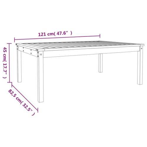 Vrtni stol bijeli 121x82,5x45 cm od masivne borovine - Bijela boja bora 121 x 82.5 x 45 cm 1 Cijena