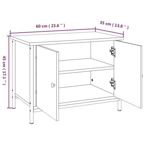 TV ormarić s vratima crni 100x35,5x45 cm od konstruiranog drva - Crna 1 60 cm Cijena