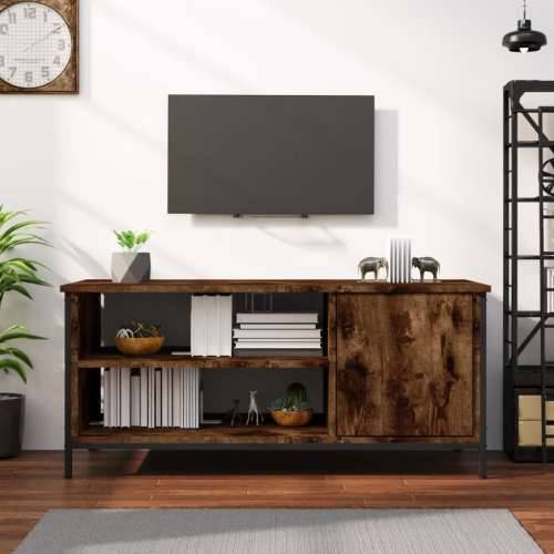 TV ormarić boja dimljenog hrasta 100x40x45 cm konstruirano drvo - Dimljeni hrast 1 Cijena