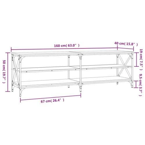 TV ormarić boja hrasta 160x40x50 cm od konstruiranog drva - sonoma hrast 1 160 cm Cijena