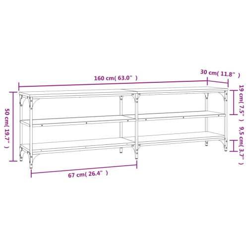 TV ormarić boja hrasta sonome 160x30x50 cm konstruirano drvo - Sivi hrast sonoma 1 160 cm Cijena