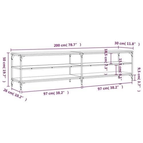 TV ormarić boja hrasta 200x30x50 cm konstruirano drvo - sonoma hrast 1 200 cm Cijena