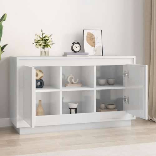 Komoda sjajna bijela 200x30x50 cm od konstruiranog drva - Visoko sjajno bijela 1 Cijena