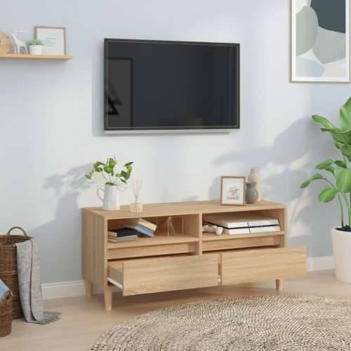 TV ormarić boja hrasta sonome 100x34,5x44,5cm konstruirano drvo - sonoma hrast 1 100 cm 34.5 cm Cijena